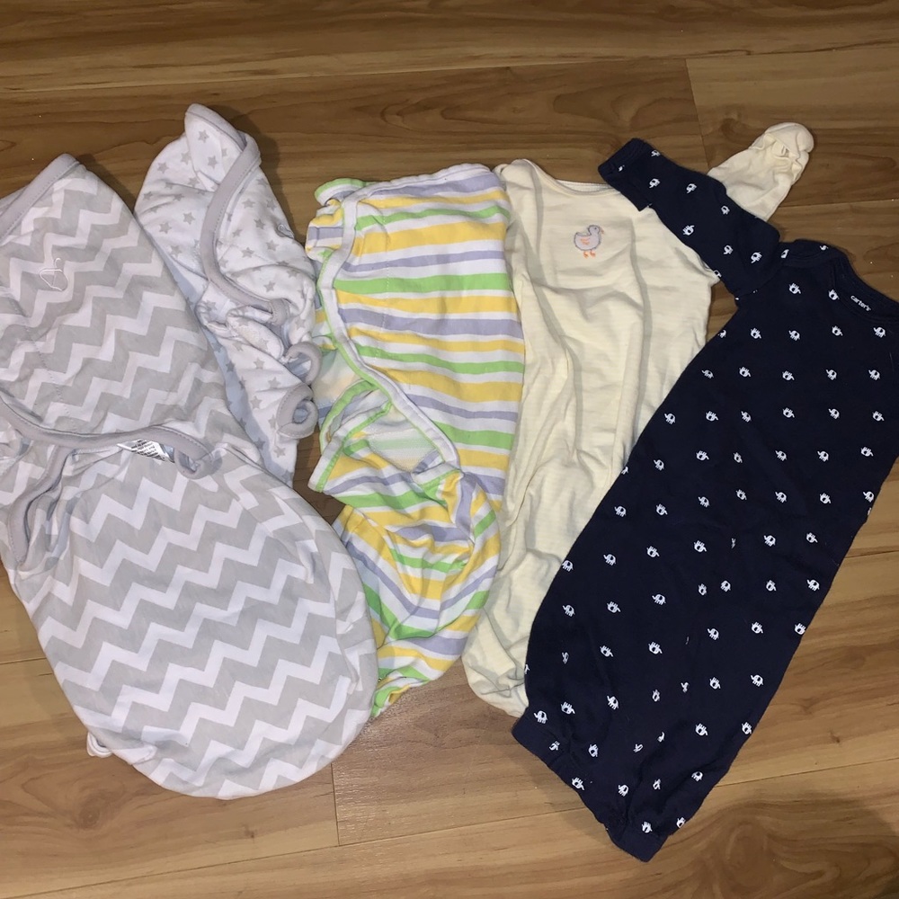 Baby boy bundle- swaddlers and sleepers